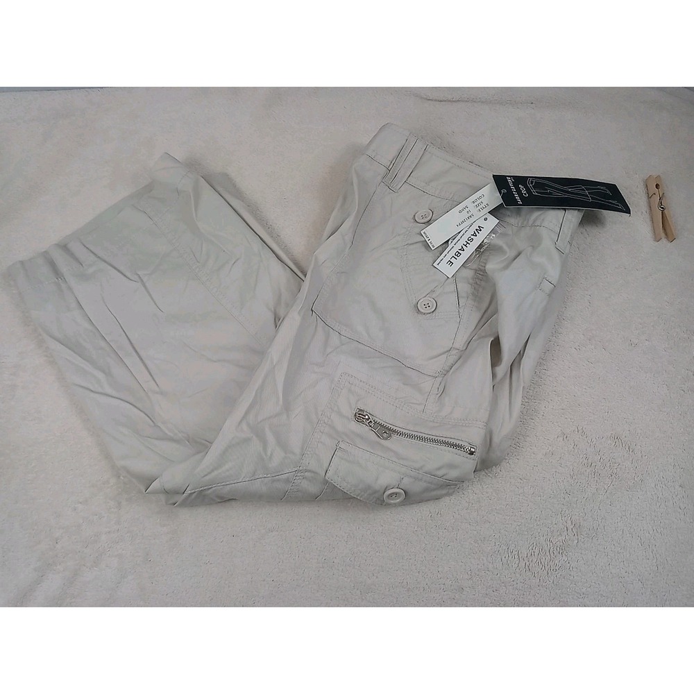 NWT Larry Levine Fashion Capri Pants Women's Size 10 Cargo Pants Crop Capri - Picture 8 of 11